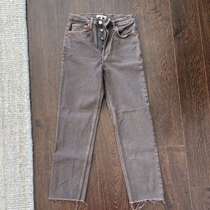 Re/Done Brown Straight Leg Jeans